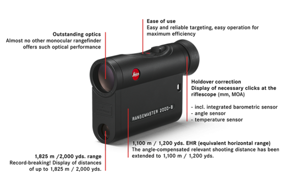 Лазерный дальномер Leica Rangemaster 2000CRF-B black