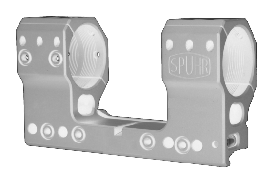 Тактический кронштейн SPUHR D34мм для установки на Picatinny, H44мм, без наклона (SP-4008)